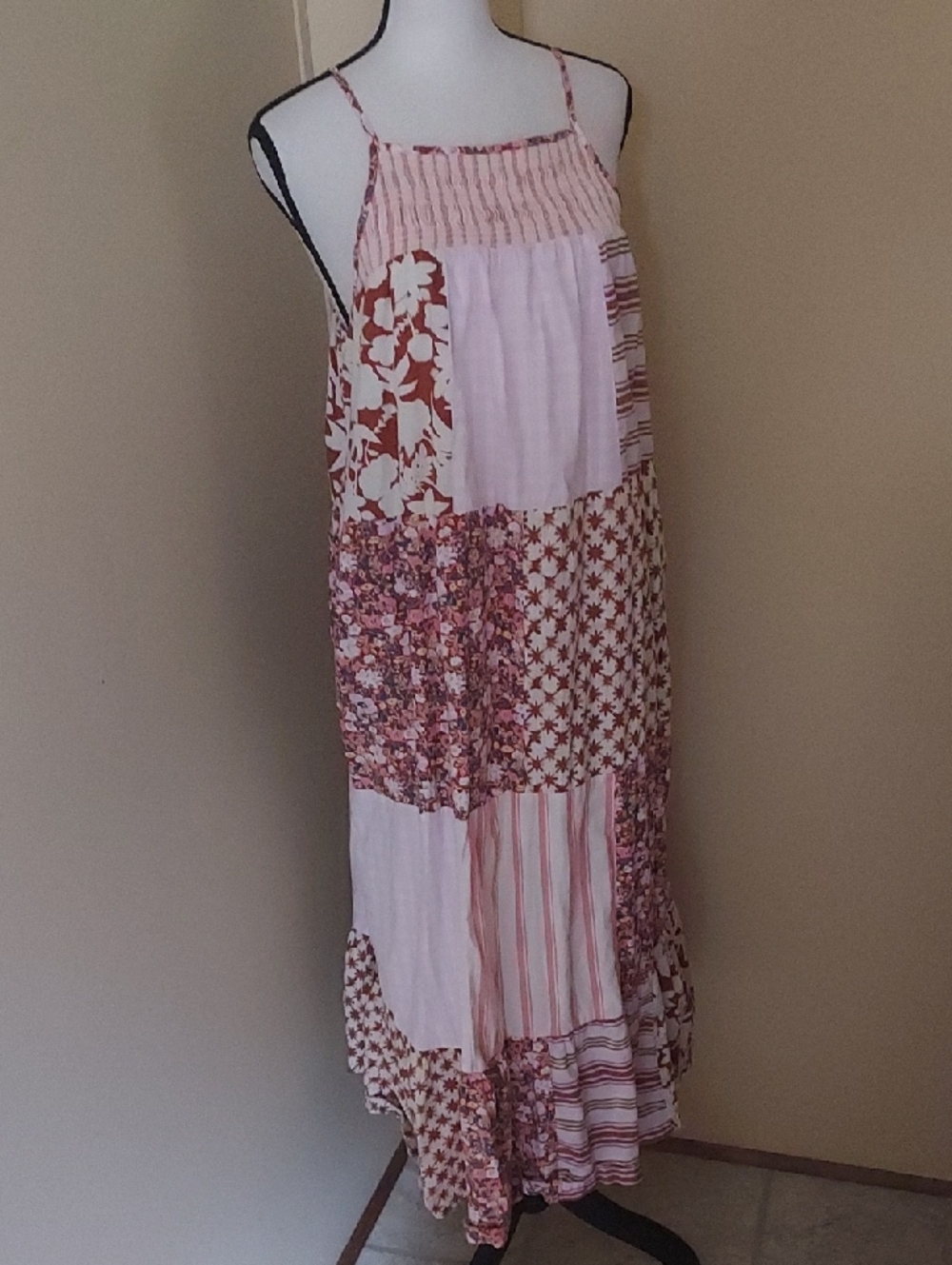 Universal Thread Pink Patchwork Maxi Dress